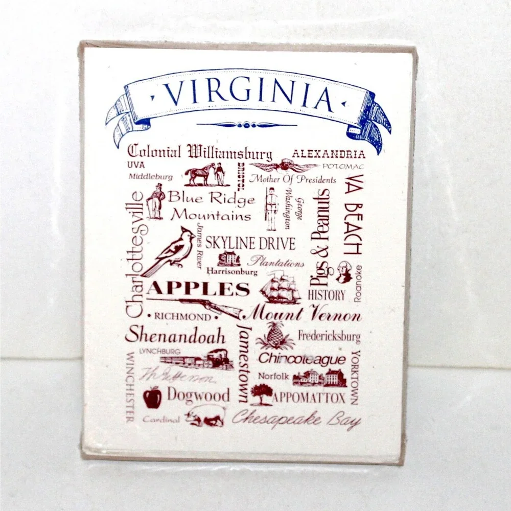 Virginia state 8 Blank Note Cards with Envelopes vintage Graphics Company 1998